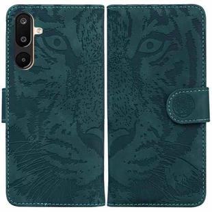 For Samsung Galaxy M16 5G / F16 5G / M36 5G Tiger Embossing Pattern Flip Leather Phone Case(Green)
