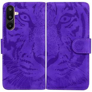 For Samsung Galaxy M16 5G / F16 5G / M36 5G Tiger Embossing Pattern Flip Leather Phone Case(Purple)