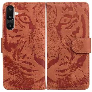 For Samsung Galaxy M16 5G / F16 5G / M36 5G Tiger Embossing Pattern Flip Leather Phone Case(Brown)