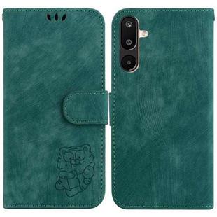 For Samsung Galaxy M16 5G / F16 5G / M36 5G Little Tiger Embossed Leather Phone Case(Green)