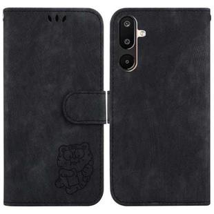 For Samsung Galaxy M16 5G / F16 5G / M36 5G Little Tiger Embossed Leather Phone Case(Black)