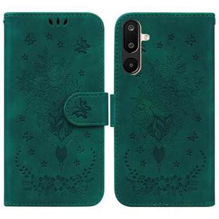 For Samsung Galaxy M16 5G / F16 5G / M36 5G Butterfly Rose Embossed Leather Phone Case(Green)