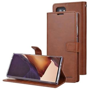 For Samsung Galaxy Note20 Ultra GOOSPERY BLUE MOON Crazy Horse Texture Horizontal Flip Leather Case With Bracket & Card Slot & Wallet(Brown)