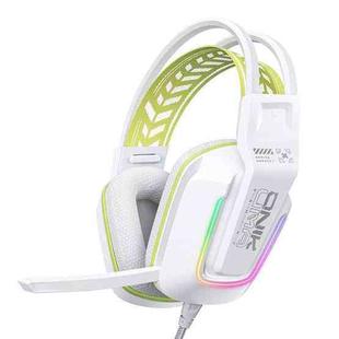 ONIKUMA X13 RGB Colorful Lighting Wired Gaming Headset with Microphone, Length:2.2m(White)