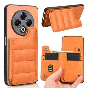 For Tecno Spark 30 4G Cow Pattern Sewing Card Bag Phone Case(Orange)