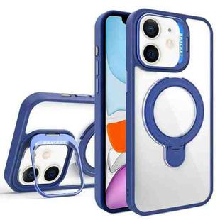 For iPhone 11 Lens Protection & Ring Bracket MagSafe Phone Case(Dark Blue)