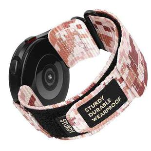 20mm Nylon Canvas Hook And Loop Fastener Watch Band(Digital Camouflage)