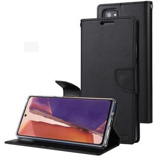 For Samsung Galaxy Note20 GOOSPERY Bravo Diary Crazy Horse Texture Horizontal Flip Leather Case With Bracket & Card Slot & Wallet(Black)