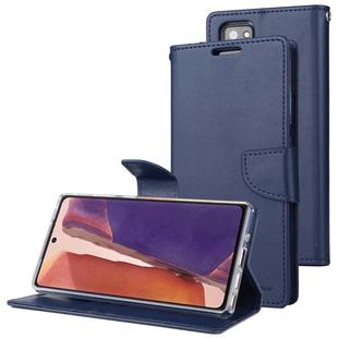 For Samsung Galaxy Note20 GOOSPERY Bravo Diary Crazy Horse Texture Horizontal Flip Leather Case With Bracket & Card Slot & Wallet(Navy Blue)