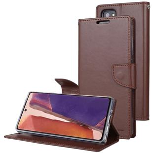 For Samsung Galaxy Note20 Ultra GOOSPERY Bravo Diary Crazy Horse Texture Horizontal Flip Leather Case With Bracket & Card Slot & Wallet(Brown)