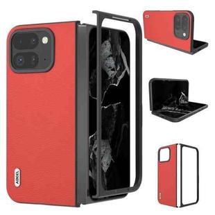 For Google Pixel 9 Pro Fold ABEEL Genuine Leather Luolai Series Phone Case(Red)