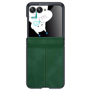 For Motorola Razr 60 Integrated Film Hinge Folding PU Phone Case(Green)