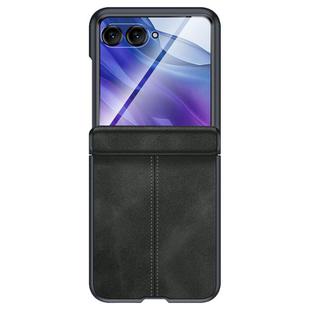 For Motorola Razr 60 Ultra Integrated Film Hinge Folding PU Phone Case(Black)