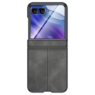 For Motorola Razr 60 Ultra Integrated Film Hinge Folding PU Phone Case(Grey)