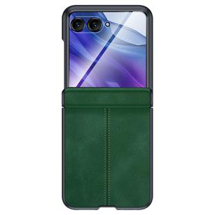 For Motorola Razr 60 Ultra Integrated Film Hinge Folding PU Phone Case(Green)