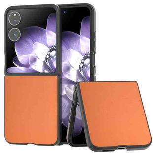 For Xiaomi Mix Flip PU Leather Black Frame Full Coverage Phone Case(Orange)