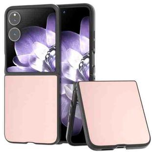 For Xiaomi Mix Flip PU Leather Black Frame Full Coverage Phone Case(Peach Pink)