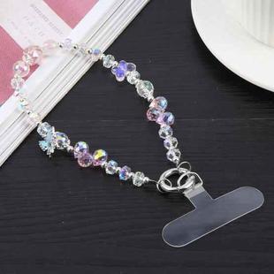 Bling Beads Chain Anti-lost Short Lanyard(Pink)