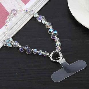 Bling Beads Chain Anti-lost Short Lanyard(Purple)