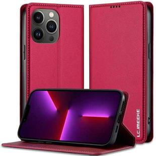 For iPhone 11 Pro LC.IMEEKE L1 Series Frosted Fine Texture PU Phone Case(Red)