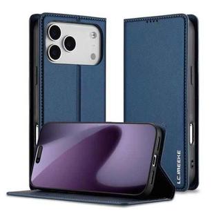 For iPhone 17 Pro LC.IMEEKE L1 Series Frosted Fine Texture PU Phone Case(Blue)