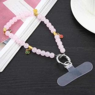 Peace Beads Chain Anti-lost Short Lanyard(Pink)