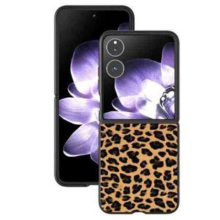 For Xiaomi Mix Flip Black Frame Leopard Full Coverage Phone Case(Golden Leopard)