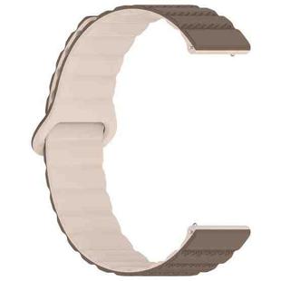 18mm Dotted Loop Magnetic Silicone Watch Band(Brown Apricot)