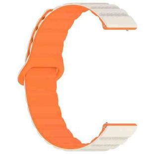 18mm Dotted Loop Magnetic Silicone Watch Band(Starlight Orange)