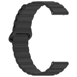 22mm Dotted Loop Magnetic Silicone Watch Band(Black)