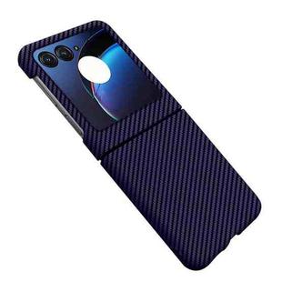 For Motorola Razr 50 Ultra Carbon Fiber Texture Shockproof Phone Case(Purple)