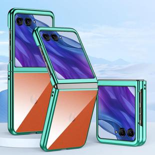 For Motorola Razr 60 Ultra Super Thin Electroplating Transparent Folding Phone Case(Green)