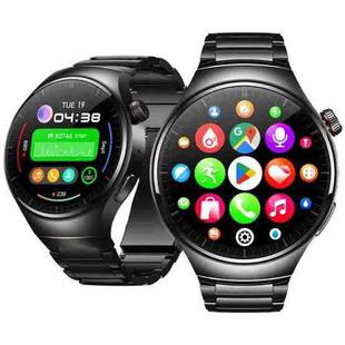 Zeblaze Thor Ultra 1.43 inch AMOLED Screen Android Smart Watch, Steel Strap(Black)