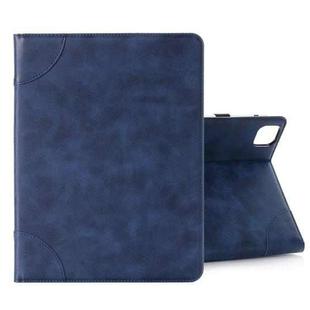 Retro Book Style Leather Tablet Case For iPad Pro 11 2024(Navy Blue)