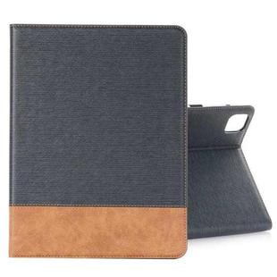 For iPad Pro 11 2024 Cross Texture Stitching Leather Tablet Case(Dark Blue)