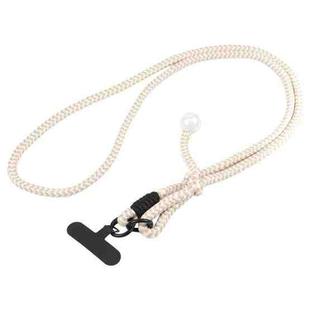 Mobile Phone Anti-lost Big Bead Nylon Long Lanyard(Khaki)