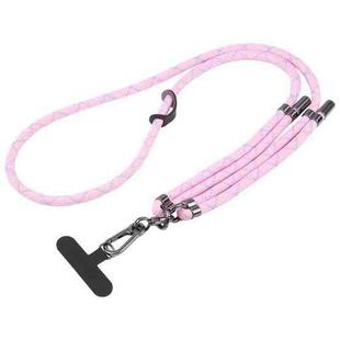 Twill Weave Adjustable Mobile Phone Anti-lost Long Lanyard(Pink)