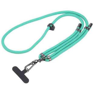 Twill Weave Adjustable Mobile Phone Anti-lost Long Lanyard(Green Blue)