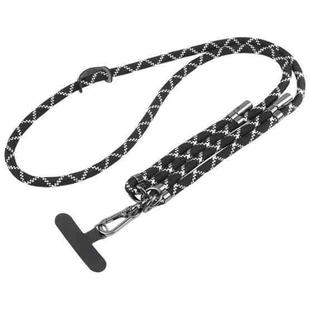 Twill Weave Adjustable Mobile Phone Anti-lost Long Lanyard(Black White Wave)