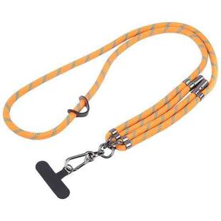 Twill Weave Adjustable Mobile Phone Anti-lost Long Lanyard(Orange)