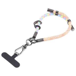 8mm Color Match Adjustable Mobile Phone Anti-lost Short Lanyard(Orange Colorful)