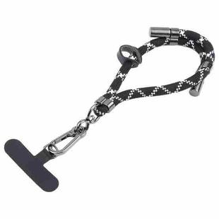 8mm Adjustable Mobile Phone Anti-lost Short Lanyard(Black White Wave)