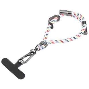 8mm Adjustable Mobile Phone Anti-lost Short Lanyard(Black White Red)