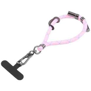 8mm Adjustable Mobile Phone Anti-lost Short Lanyard(Pink Blue Wave)