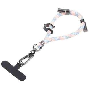 8mm Adjustable Mobile Phone Anti-lost Short Lanyard(Light Pink Blue)