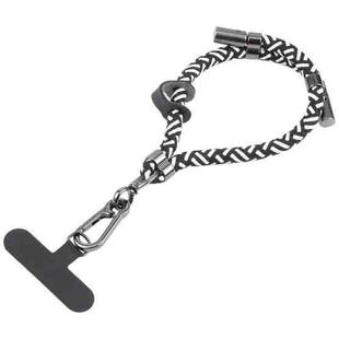 8mm Adjustable Mobile Phone Anti-lost Short Lanyard(Black White)