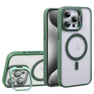 For iPhone 15 Pro Max U1 Invisible Lens Holder Acrylic + TPU MagSafe Magnetic Phone Case(Green)