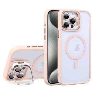 For iPhone 15 Pro Max U1 Invisible Lens Holder Acrylic + TPU MagSafe Magnetic Phone Case(Pink)