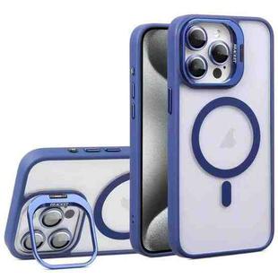 For iPhone 15 Pro Max U1 Invisible Lens Holder Acrylic + TPU MagSafe Magnetic Phone Case(Dark Blue)