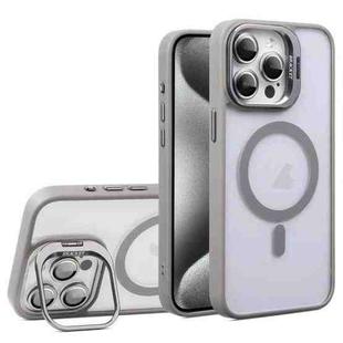 For iPhone 15 Pro U1 Invisible Lens Holder Acrylic + TPU MagSafe Magnetic Phone Case(Grey)